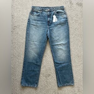 NWT OuterKnown Womans The Strand Straight SEA Jeans Size 32. 100% Organic Cotton